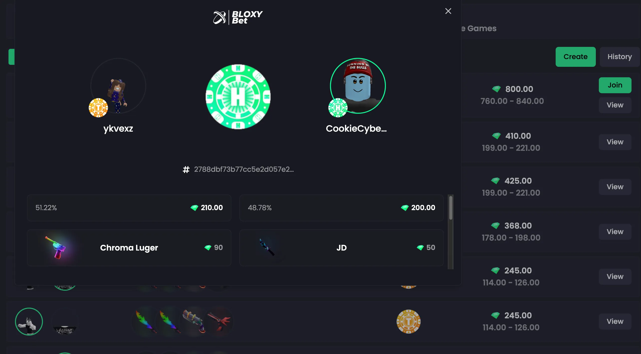 BloxyBet coinflip